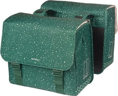 Basil Sakwy FLAIR DOUBLE BICYCLE BAG, HOOK-ON, 35L, Wodoodporna, Green