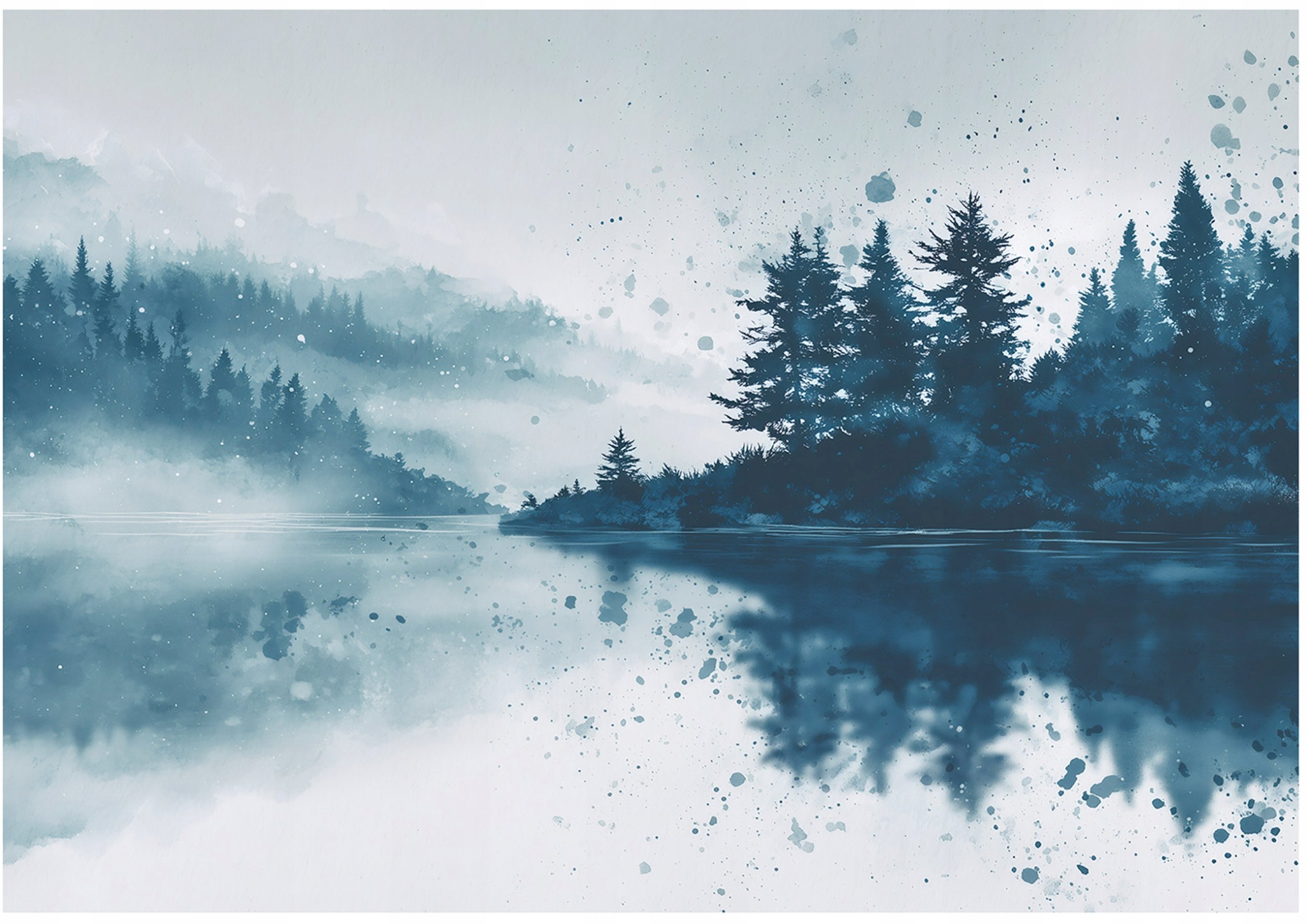 Fototapeta Na Flizelinie Las Jezioro Do Sypialni Salonu 300x210