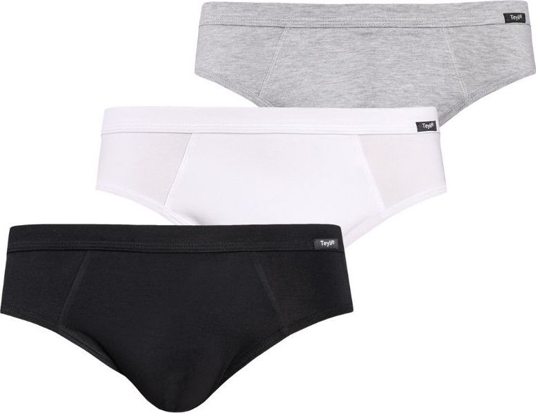 Teyli Wielopak slipów bawełnianych Toni XL Czarny-biały-szary