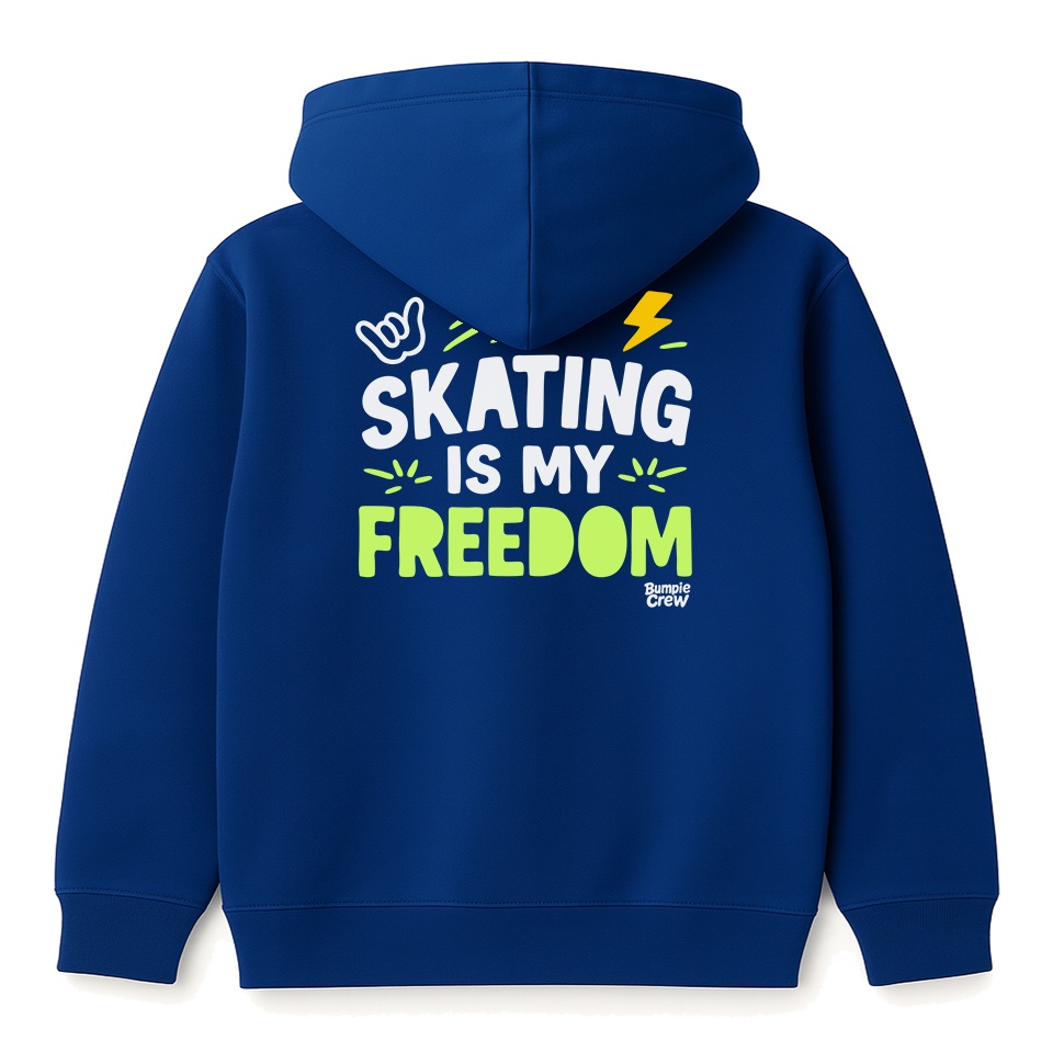 (do wyczerpania zapasów) Bluza z kapturem Skating Is My Freedom – streetwear (granatowa)