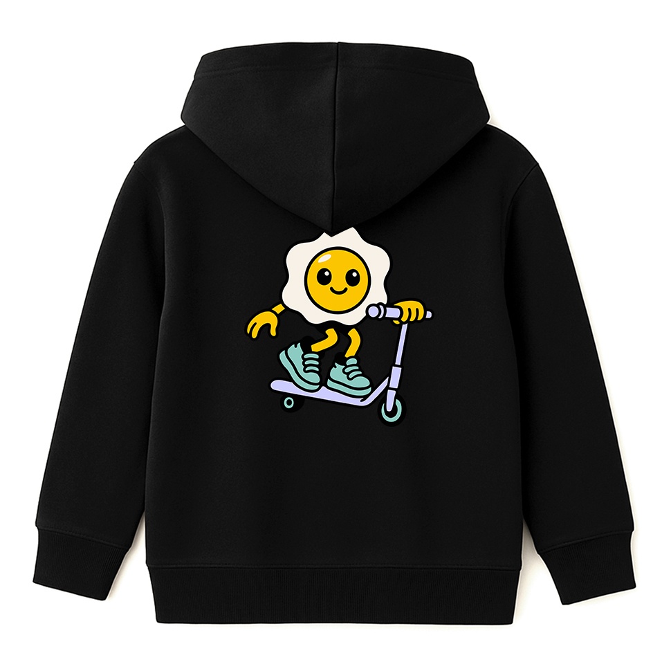 Bluza na hulajnogę dla dzieci Bumpie Crew – bluza jajko na hulajnodze (czarna)
