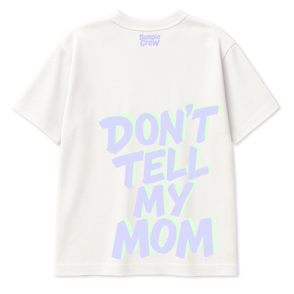 Koszulka dziecięca Don’t Tell My Mum – skate styl miejski (biała)