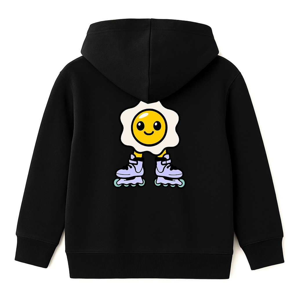 Bluza dziecięca z kapturem - Bumpie Crew jajko rolki (czarny)