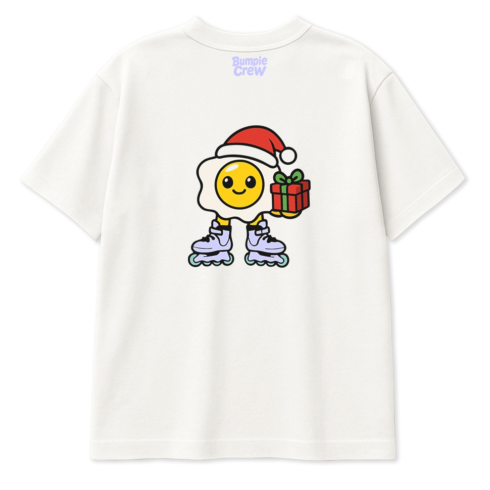 Koszulka dziecięca Mikołaj Skate – streetwear kids (biała)