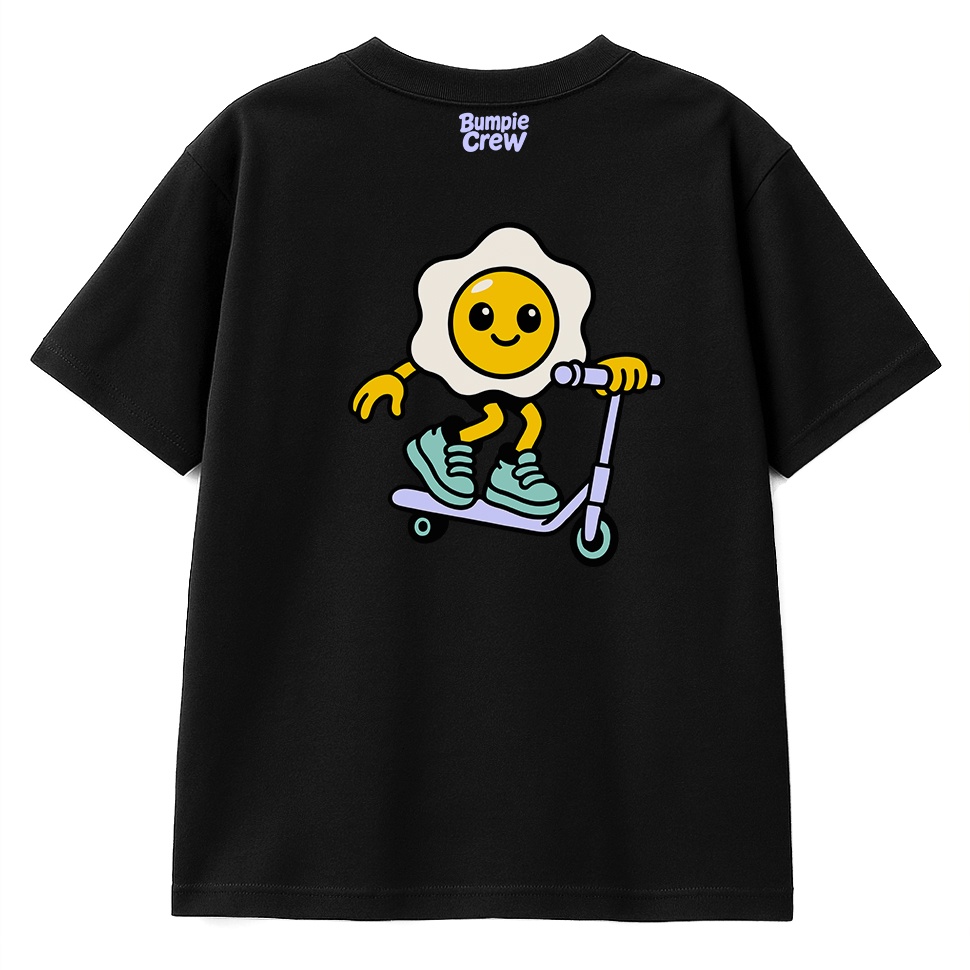 Koszulka dziecięca Egg Hulajnoga – streetwear kids (czarna)