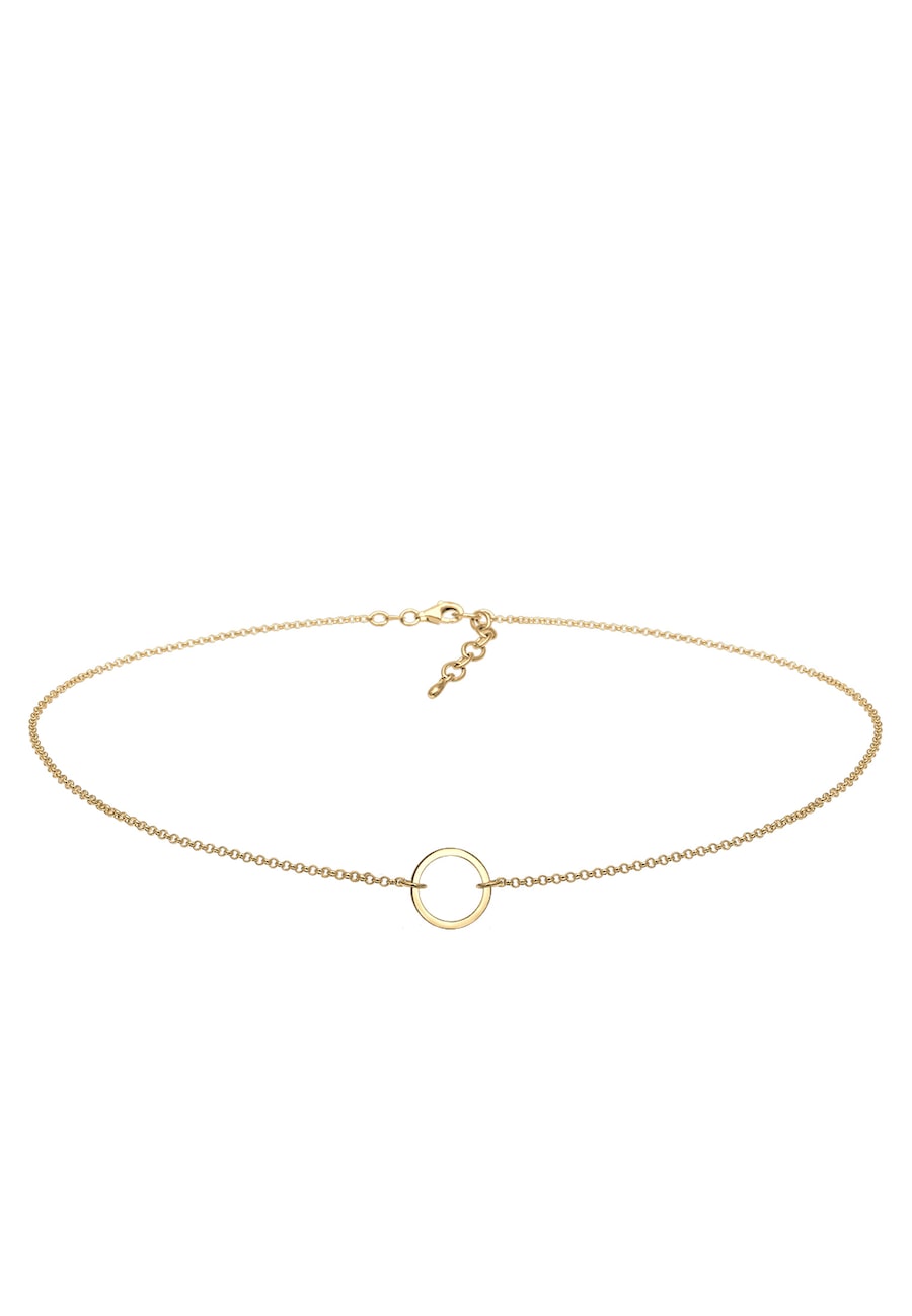 Elli Choker damski Circle Trend Geo wykonany ze srebra próby 925 Sterling Silver Naszyjniki 1 ct Damski