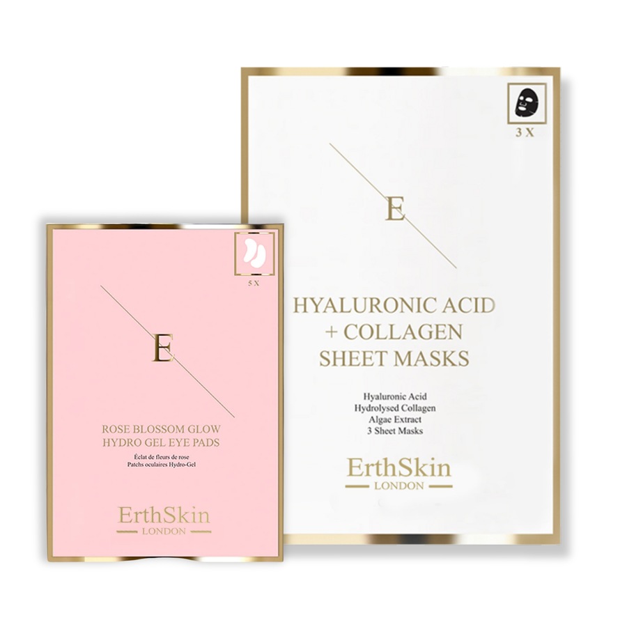 ErthSkin London Zestaw Hydra & Rose Eye Boost Maseczki w płachcie 1 ct Damski
