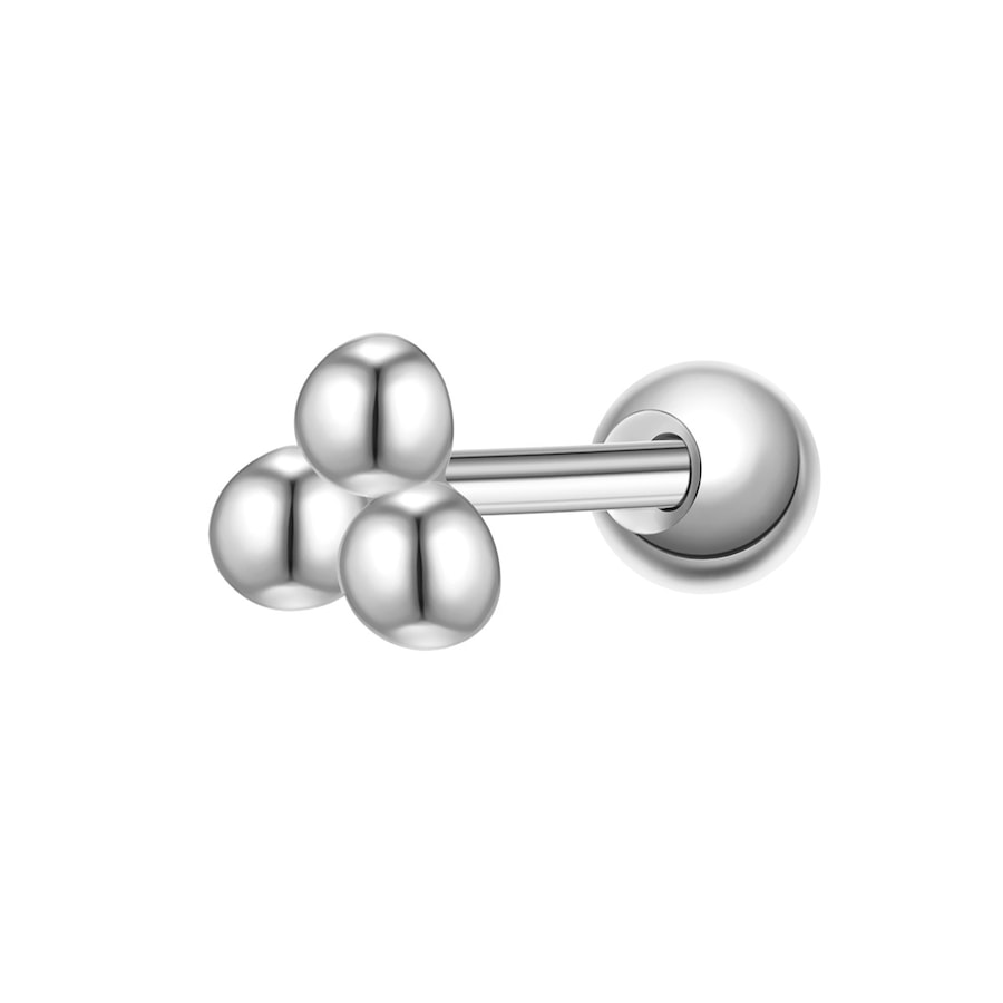 Glanzstücke München Piercing Kugeln z srebra próby 925 w kolorze srebrnym Kolczyki 1 ct Damski