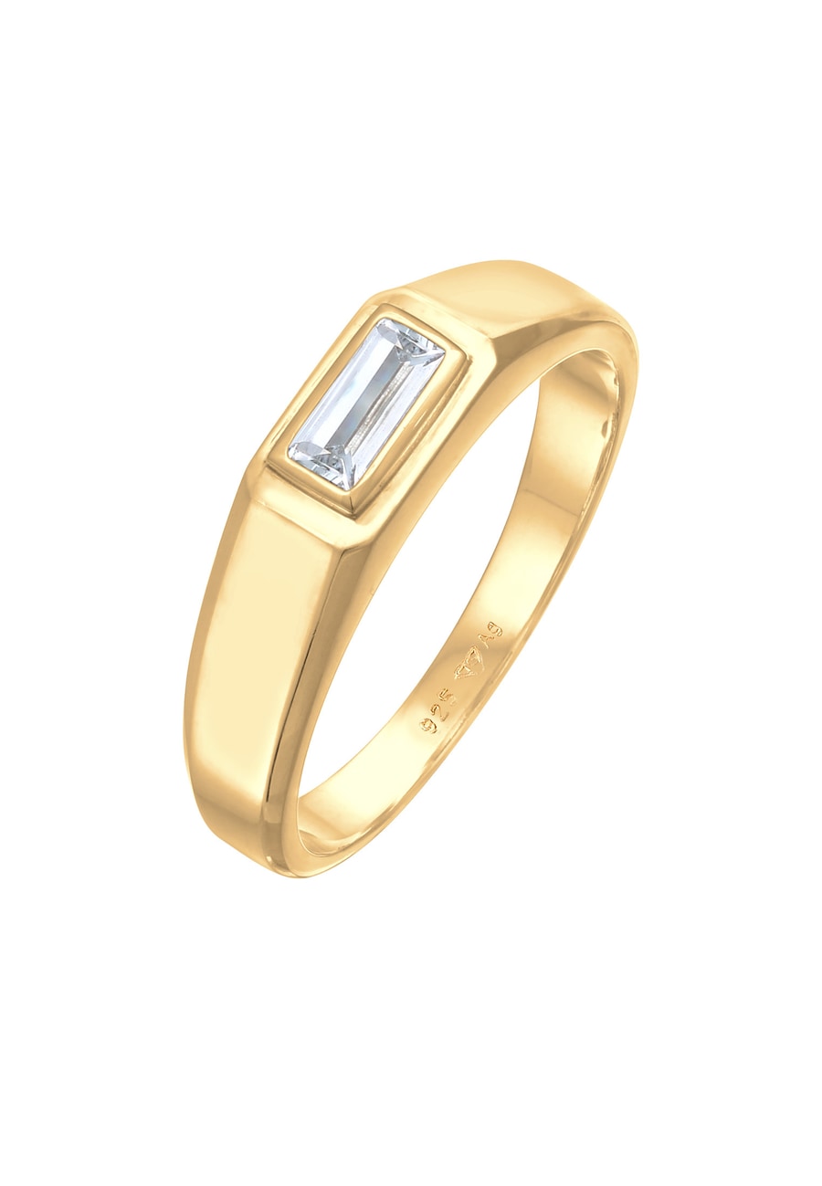 KUZZOI Męski prosty elegancki z topazem ze srebra próby 925 Sterling Silver Pierścionki 1 ct Męskie