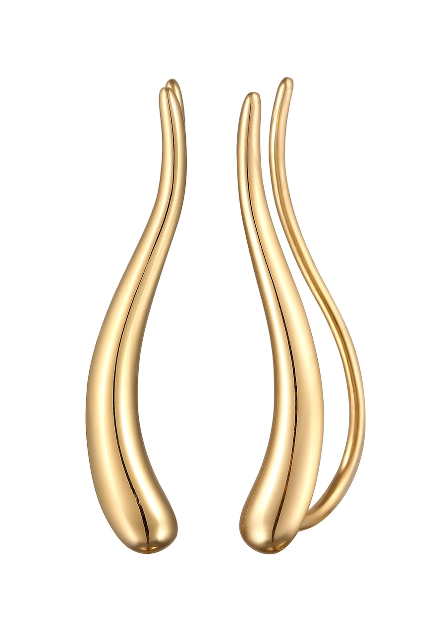 Elli Damski Earclimber Curved Basic ze srebra próby 925 Kolczyki 1 ct