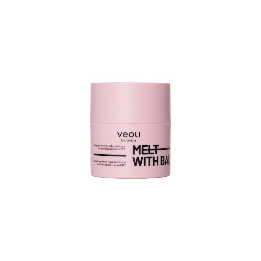 Veoli Botanica MELT WITH BALANCE Emulgujące masełko seboregulujące do zmywania makijażu i SPF do skóry z niedoskonałościami Demakijaż oczu