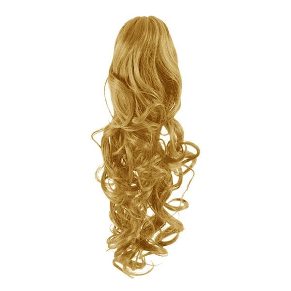 Fashiongirl Przedłużanie włosów Clip In Kucyk #27 Średni blond - Kręcone 1 ct Zielony