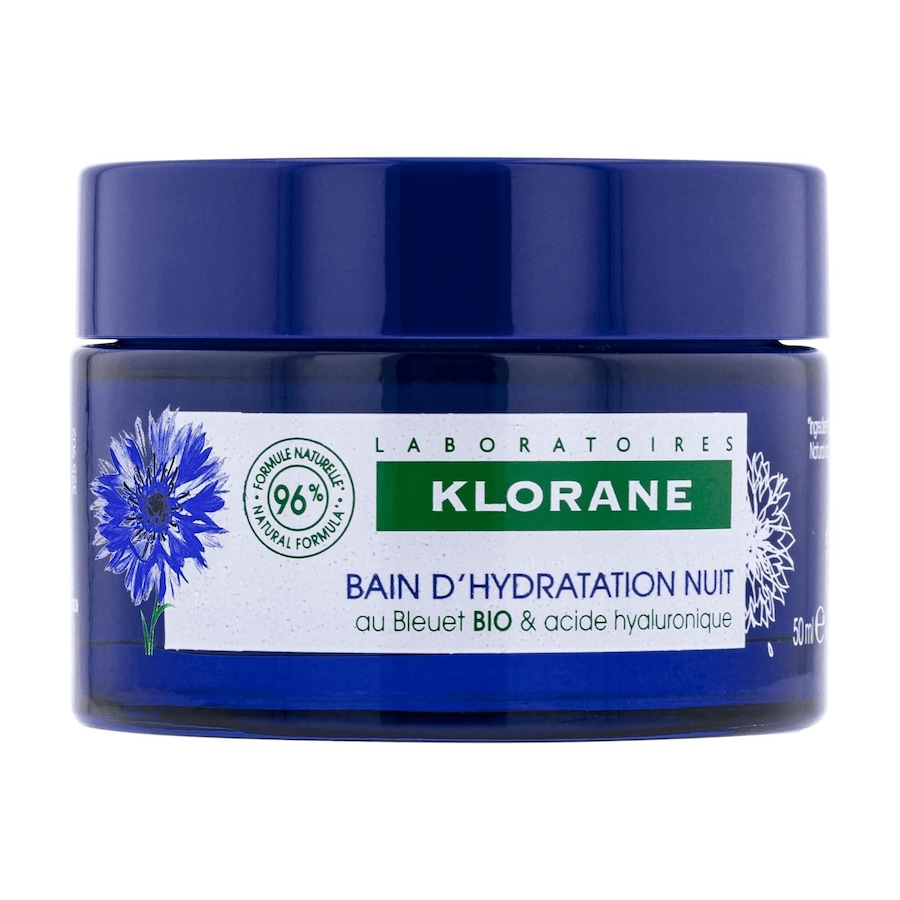 Klorane Nocna kąpiel nawilżająca z chabrem Kremy na noc