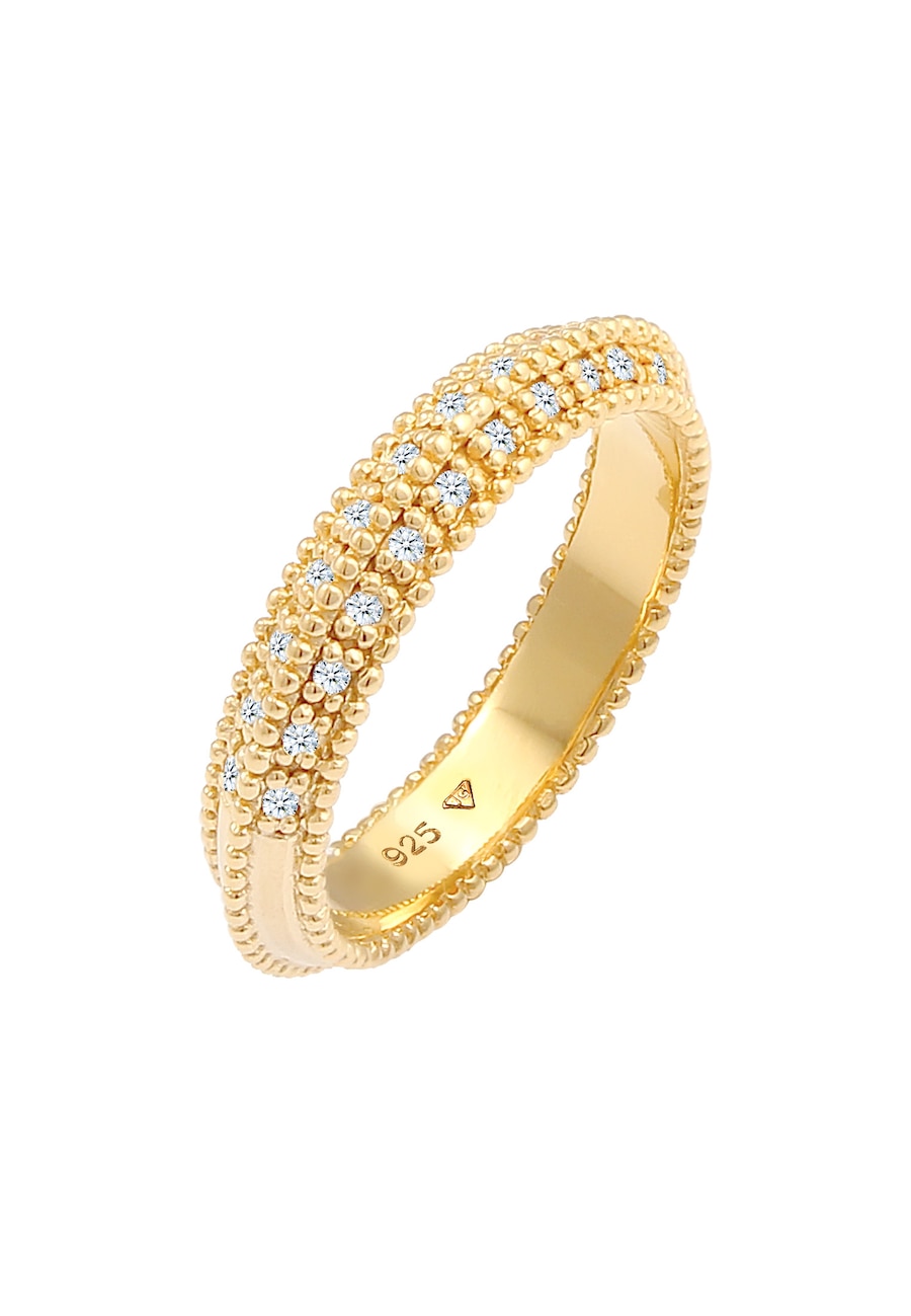 Elli DIAMONDS Pierścionek zaręczynowy damski diament (0,12 ct.) w 925 Sterling Silver Pierścionki 1 ct Damski