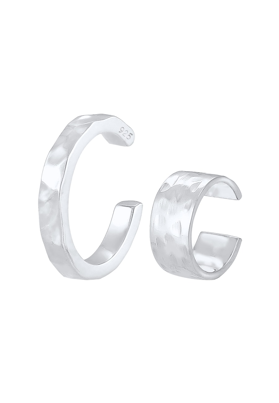 Elli Ladies Earcuff Set Geo Look in 925 Sterling Silver Kolczyki 1 ct Damski