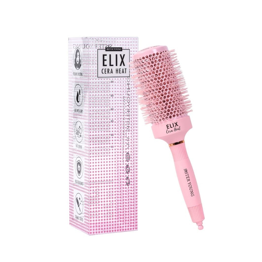 SISTER YOUNG Sister Young Round Hair Brush ELIX CERA HEAT PINK Okragłe szczotki do włosów 1 ct
