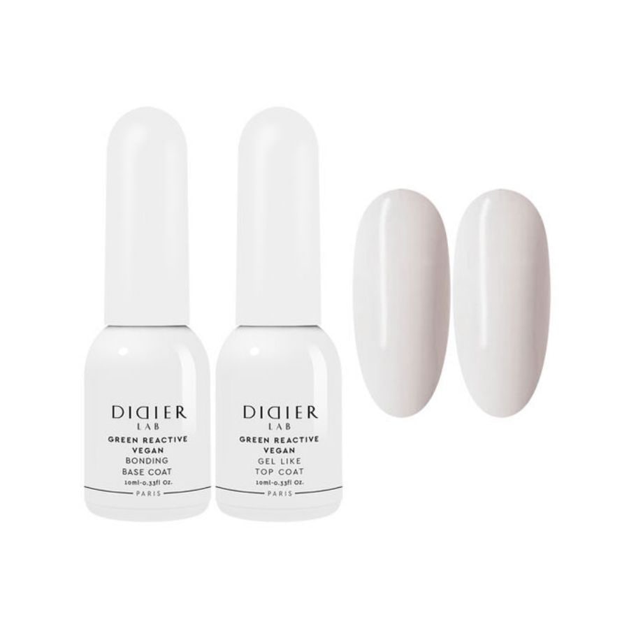 Didier LAB Wegańska baza + wegański top coat Lakiery do paznokci 1 ct 1 sztuka