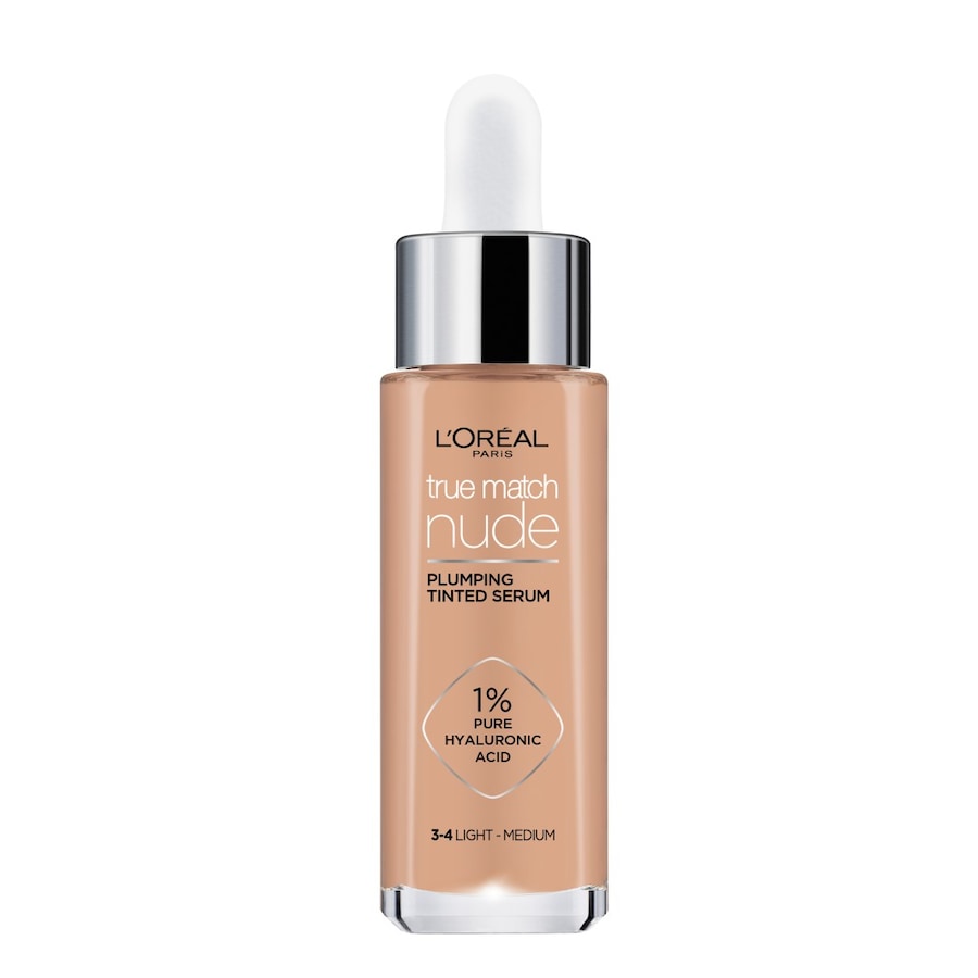 L’Oréal Paris True Match Nude Skoncentrowane serum w podkładzie 1-2 Serum z kwasem hialuronowym Jasnobrązowy