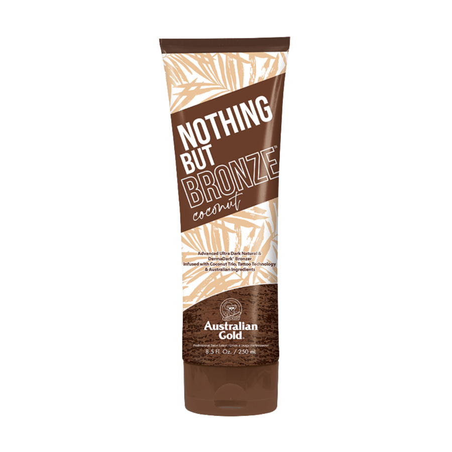 Australian Gold Nothing But Bronze przyspieszacz opalania z naturalnymi bronzerami kokosem i ochroną tatuaży Samoopalacze