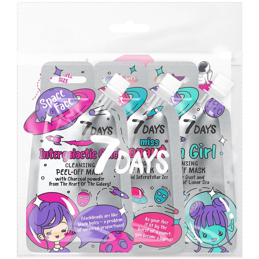 7days Beauty Bag Space Face Trio Zestawy do pielęgnacji twarzy 1 ct