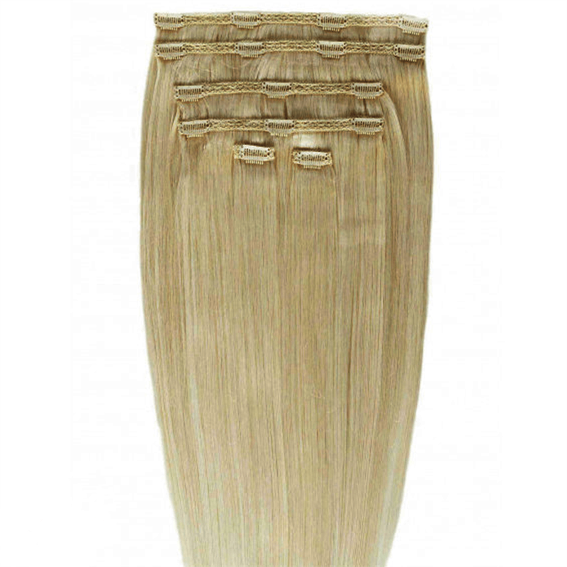 Gold24 Gold24 Przedłużenie włosów Clip-in #88A Szara - 60 cm Przedłużanie włosów 1 ct Jasnobrązowy