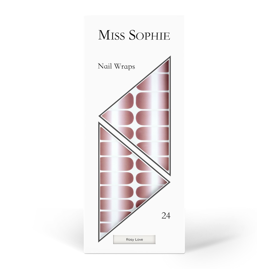 Miss Sophie's Rosy Love Nail Wraps Stylizacja paznokci 24 ct