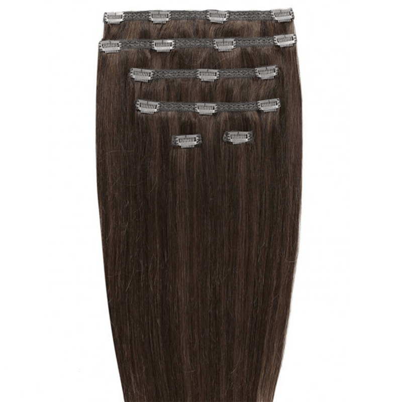 Gold24 Gold24 Przedłużenie włosów Clip-in #88A Szara - 60 cm Przedłużanie włosów 1 ct Czarny