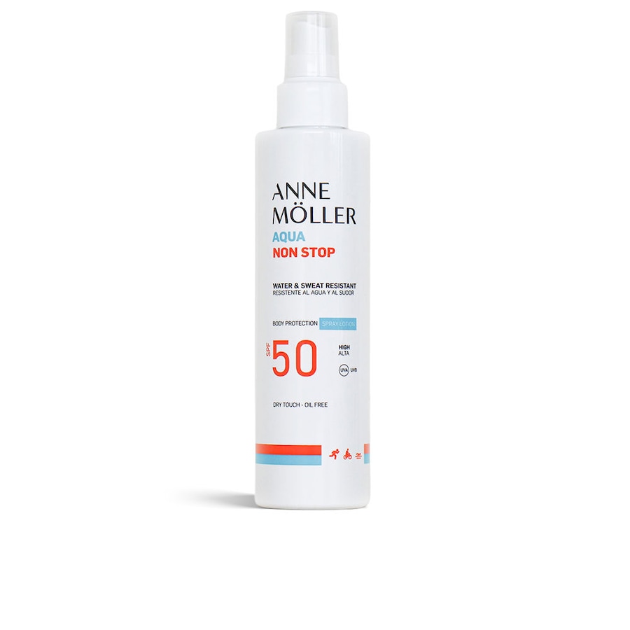Anne Möller AQUA NON STOP spray odporny na wodę i pot SPF50+ Ochrona przeciwsłoneczna