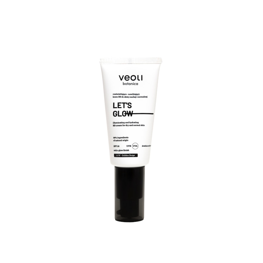 Veoli Botanica Rozświetlająco - nawilżający krem BB do skóry suchej i normalnej Kremy BB i CC 3.0 W - Golden Beige