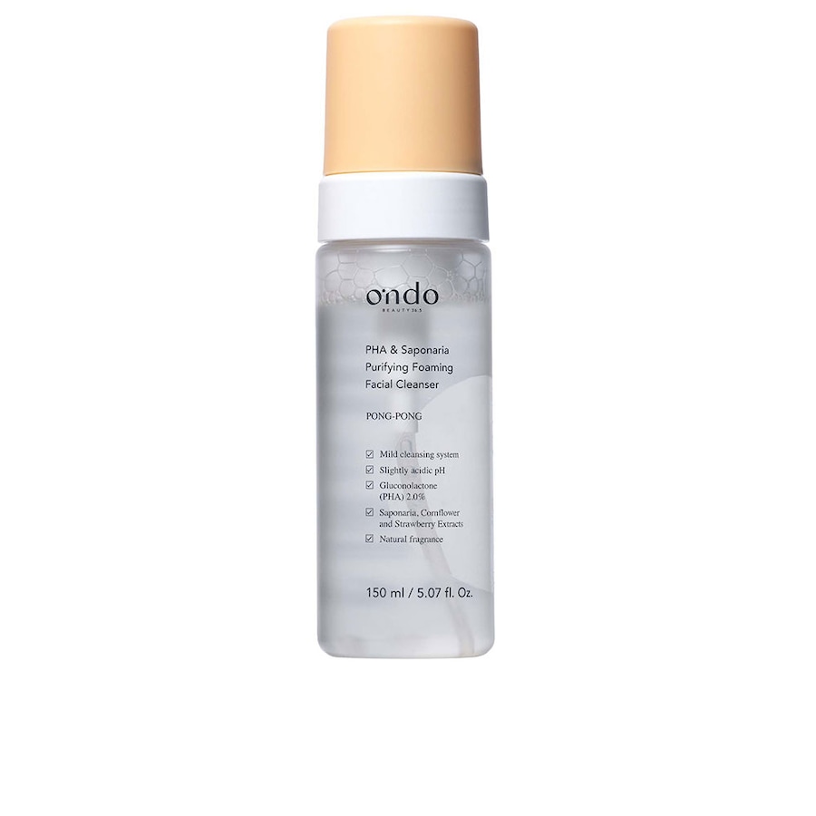 Ondo Beauty 36.5 PHA & SAPONARIA oczyszczający pieniący środek czyszczący Żele do mycia twarzy