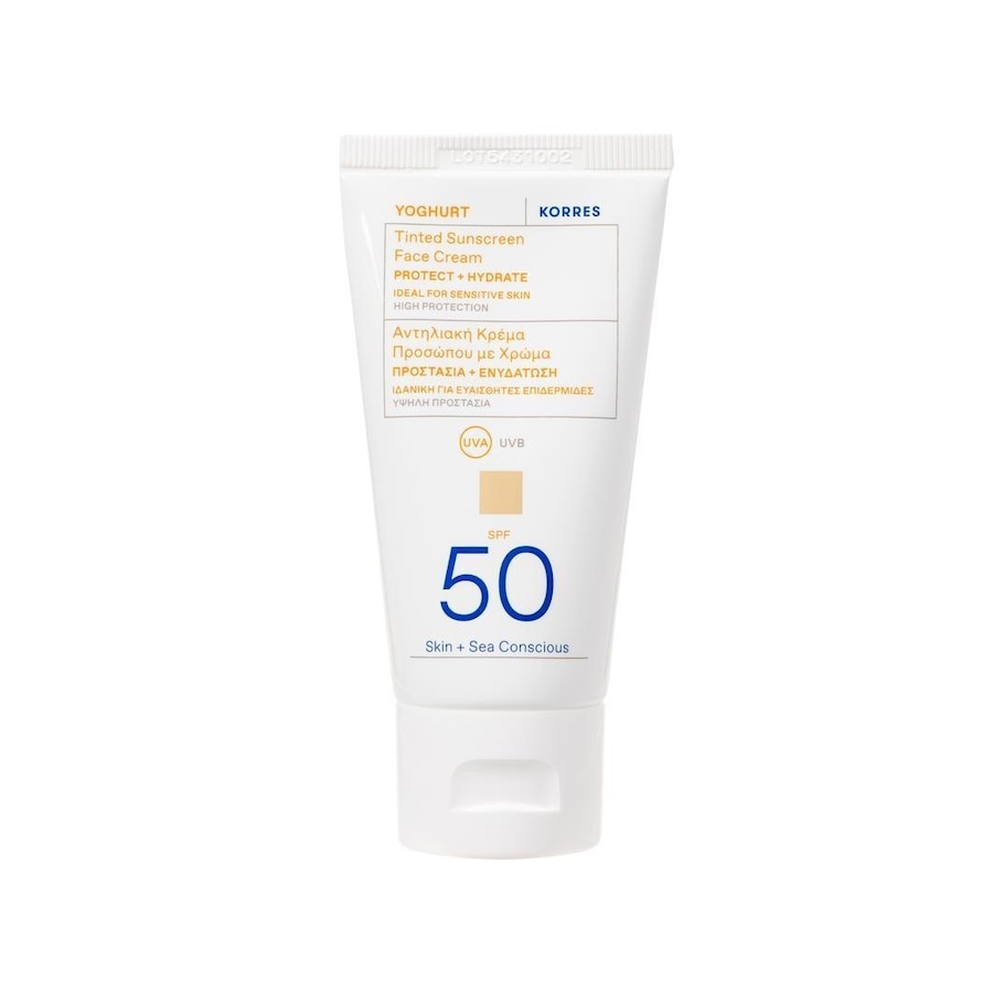 Korres YOGHURT KOLORYZUJĄCY KREM DO TWARZY SPF50 Ochrona przeciwsłoneczna