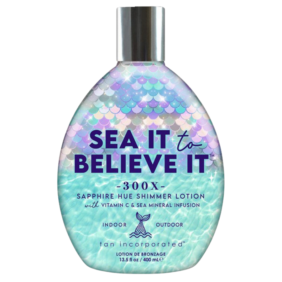 Tan Inc . Sea It To Beleive balsam do opalania brązujący z drobinkami szafiru i witaminą C Samoopalacze
