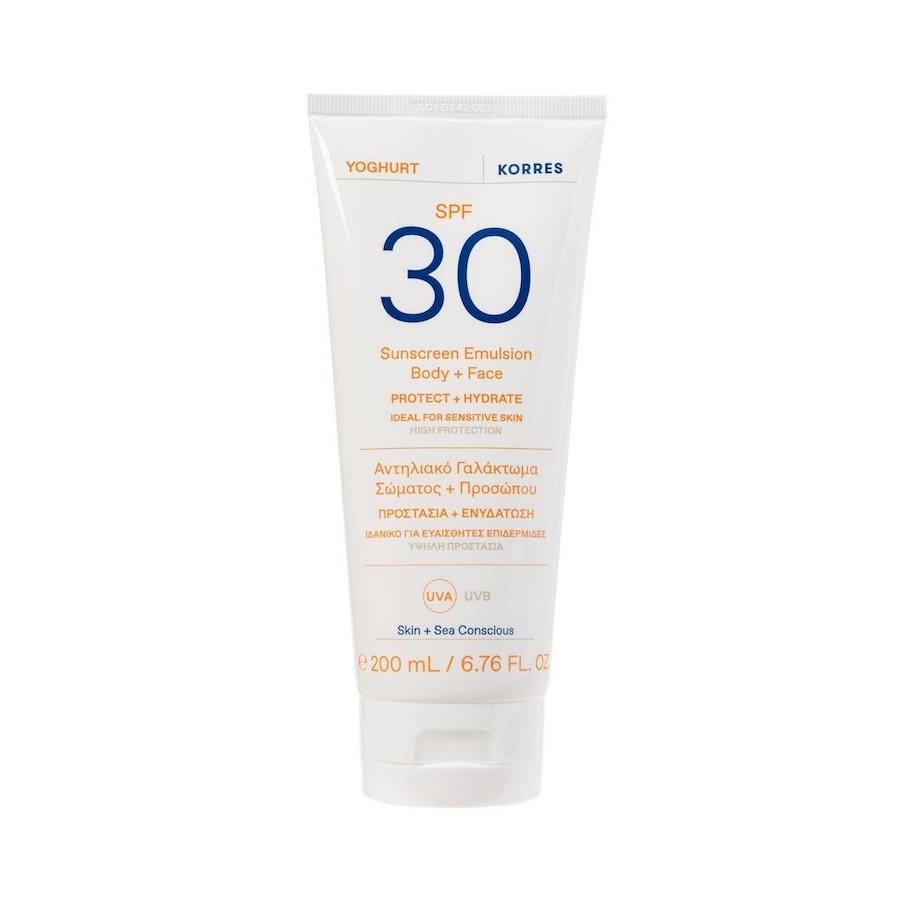 Korres YOGHURT EMULSJA DO CIALA I TWARZY SPF30 TUBKA Ochrona przeciwsłoneczna