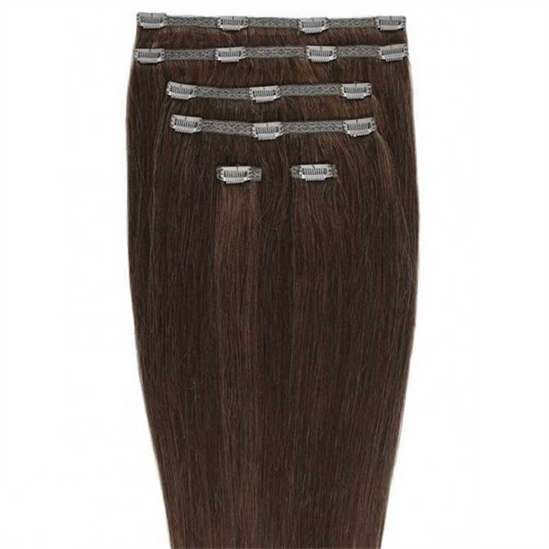Gold24 Gold24 Przedłużenie włosów Clip-in #88A Szara - 60 cm Przedłużanie włosów 1 ct Czarny