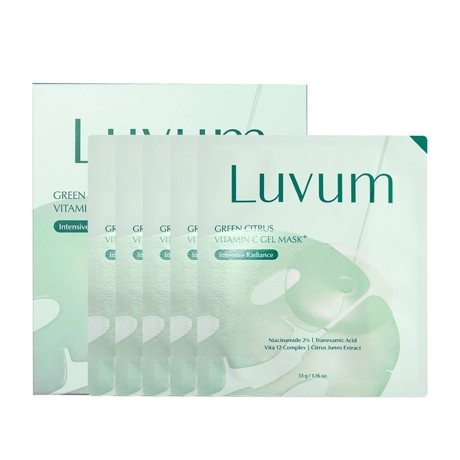 Luvum GREEN CITRUS VITAMIN C GEL MASK Hydrożelowa maseczka witaminą C i kwasem traneksamowym Maseczki w płachcie
