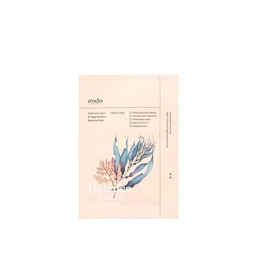 Ondo Beauty 36.5 CHOK-CHOK HYALURONIC ACID & ALGAE MOISTURE BOOSTING MASK Zestawy do pielęgnacji twarzy