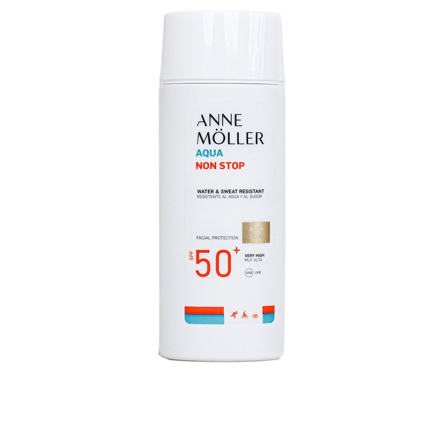Anne Möller AQUA NON STOP wodoodporny i odporny na pot płyn rozświetlający SPF50+ Ochrona przeciwsłoneczna
