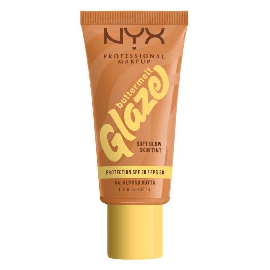 NYX Professional Makeup Buttermelt Glaze, Tint do twarzy z SPF 30 Podkłady 04W - ALMOND BUTTA