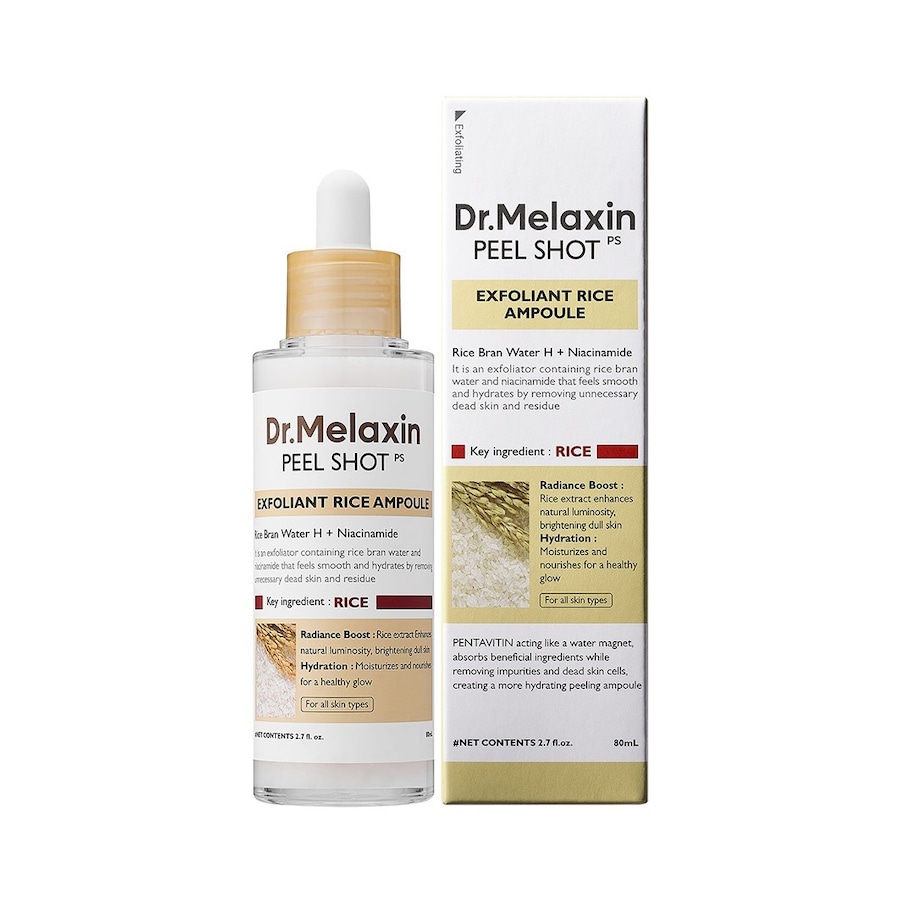 DR. MELAXIN DR.MELAXIN Peel Shot delikatnie złuszczająca ampułka z ekstraktem z białego ryżu, Serum nawilżające