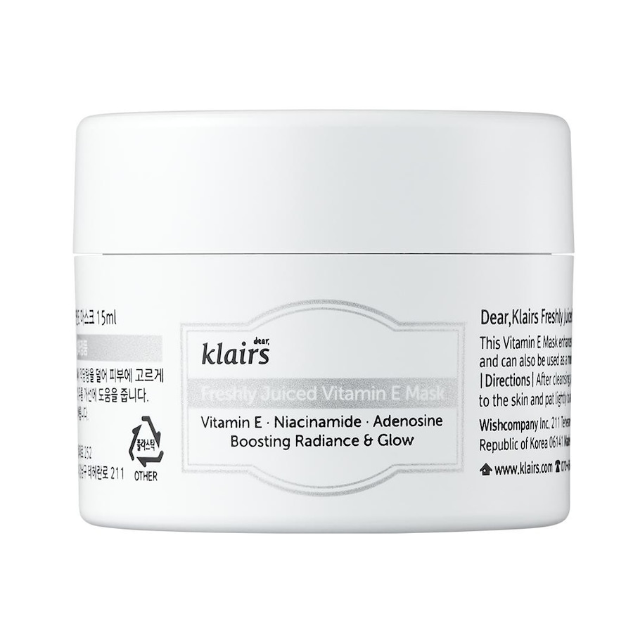 Dear Klairs Freshly Juiced Vitamin E Mask Maseczki nawilżające