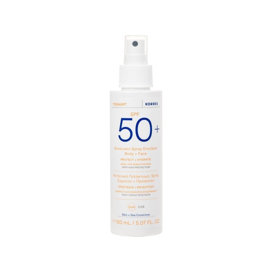 Korres YOGHURT SPRAY DO CIAŁA I TWARZY SPF50+ Ochrona przeciwsłoneczna