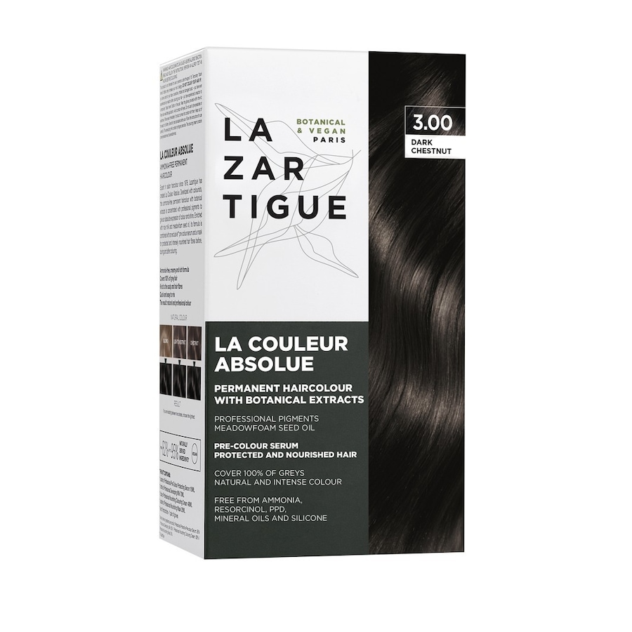 Lazartigue DARK CHESTNUT 3.0 Farby do włosów Czarny