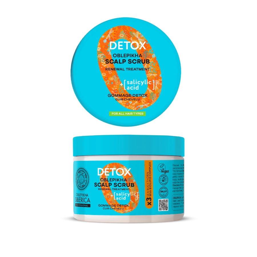 Natura Siberica Oblepikha Detox Peeling do skóry głowy z rokitnikiem zwyczajnym Oczyszczanie skóry głowy