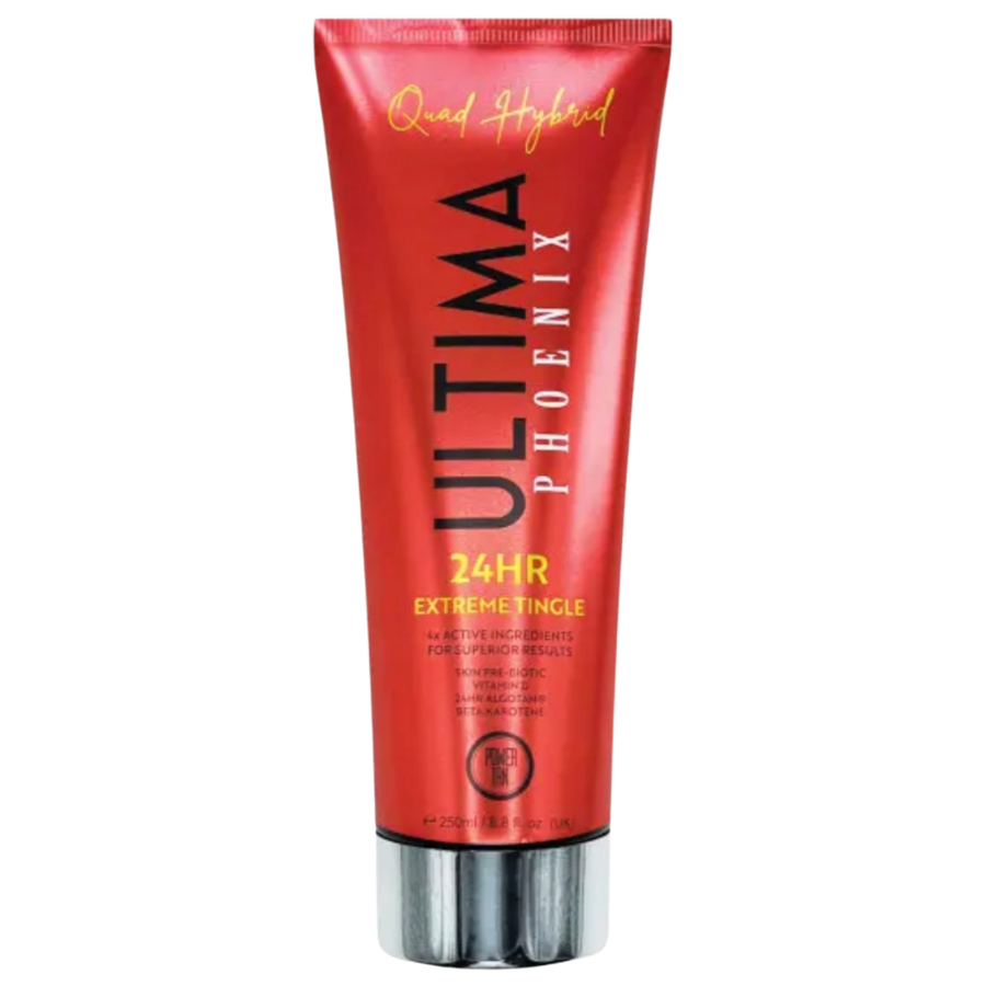 Power Tan Ultima Phoenix bronzer i przyspieszacz opalania z kofeiną i DHA Ochrona przeciwsłoneczna