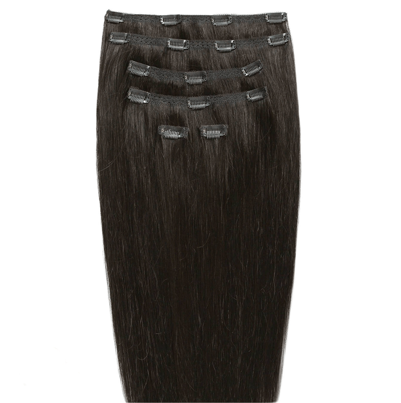 Gold24 Gold24 Przedłużenie włosów Clip-in #88A Szara - 60 cm Przedłużanie włosów 1 ct Czarny