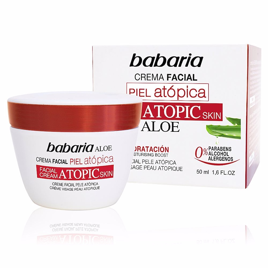 Babaria SKÓRA ATOPICZNA Aloesowy krem do twarzy 0% Kremy do twarzy
