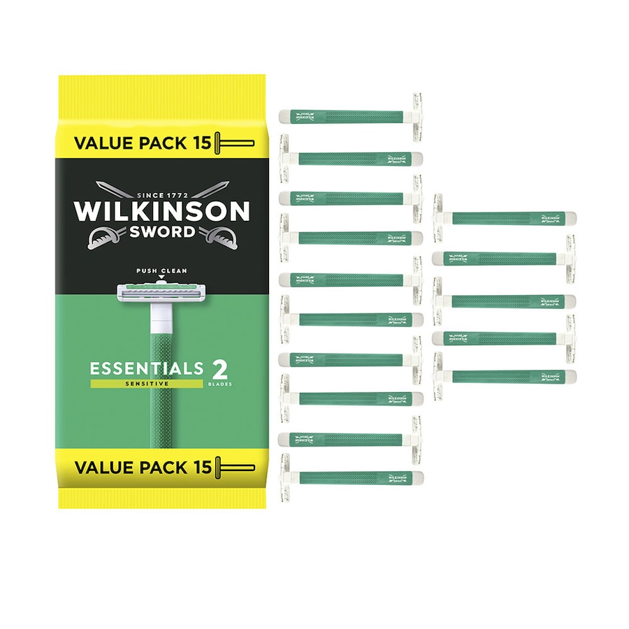 Wilkinson ESSENTIALS 2 maszynki jednorazowe do golenia SENSITIVE Golenie 15 ct Męskie