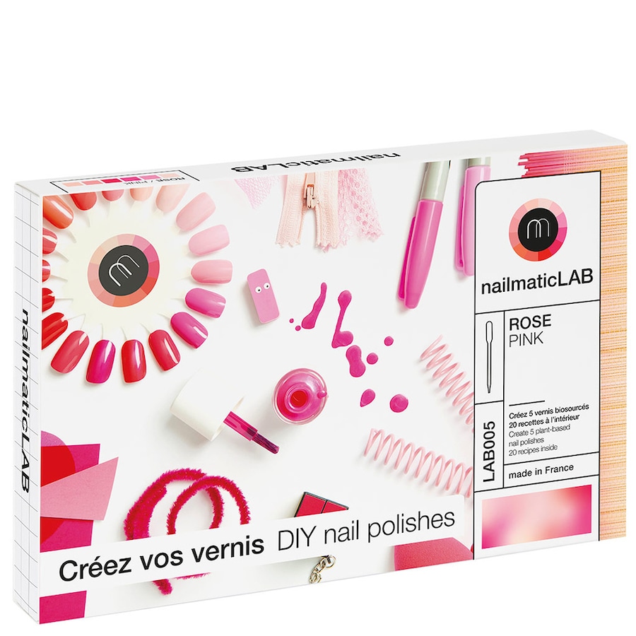 Nailmatic DIY NAIL POLISHES PINK – ZESTAW DO TWORZENIA 5 NATURALNYCH LAKIERÓW W ODCIENIACH RÓŻU Lakiery do paznokci 1 ct