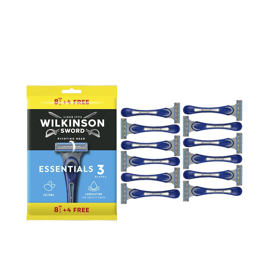 Wilkinson ESSENTIALS 3 jednorazowe maszynki do golenia Golenie 12 ct Męskie