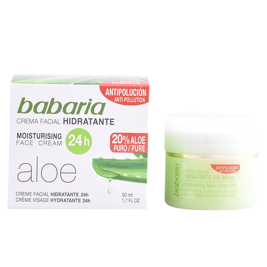 Babaria ALOE VERA 24H moisturising face cream Kremy do twarzy Damski